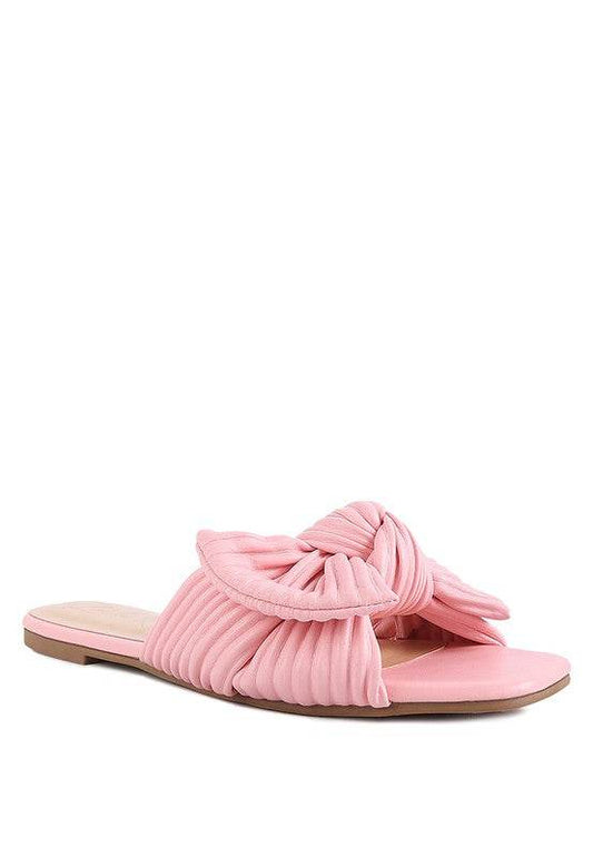 Little Jane Textured Bow Slider Flats - Shop Style & More | Fresh Looks, Everyday Deals & Free Shipping