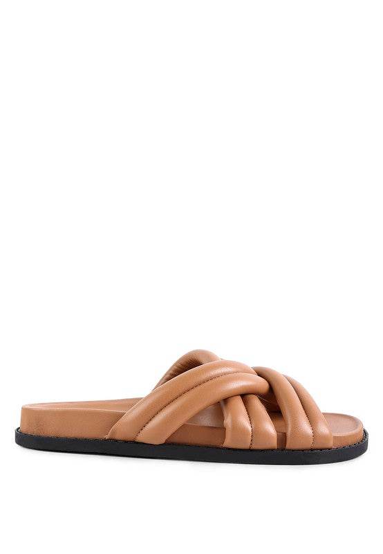 TORA QUILTED STRAP SLIDER FLATS - Shop Style & More | Fresh Looks, Everyday Deals & Free Shipping