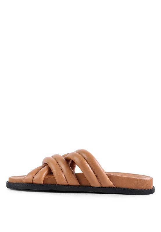 TORA QUILTED STRAP SLIDER FLATS - Shop Style & More | Fresh Looks, Everyday Deals & Free Shipping