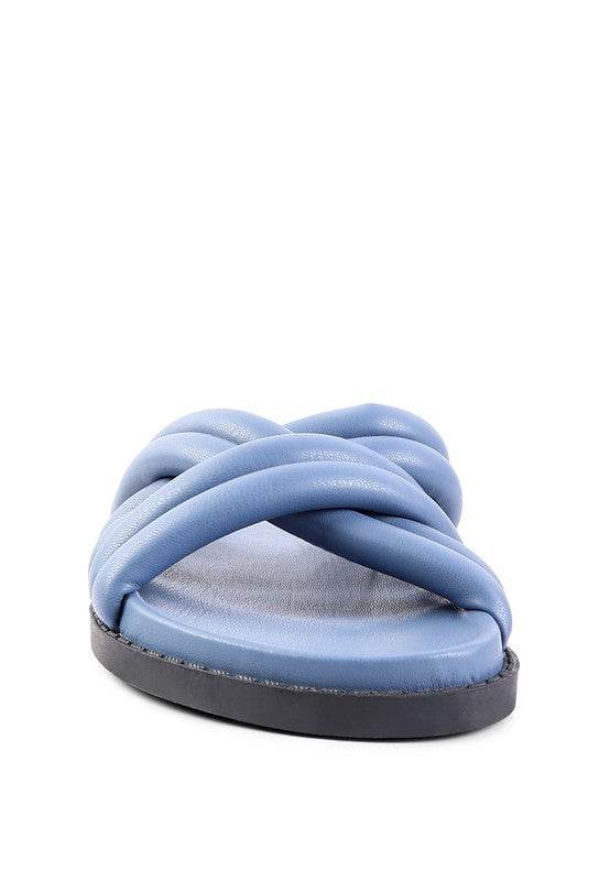 TORA QUILTED STRAP SLIDER FLATS - Shop Style & More | Fresh Looks, Everyday Deals & Free Shipping