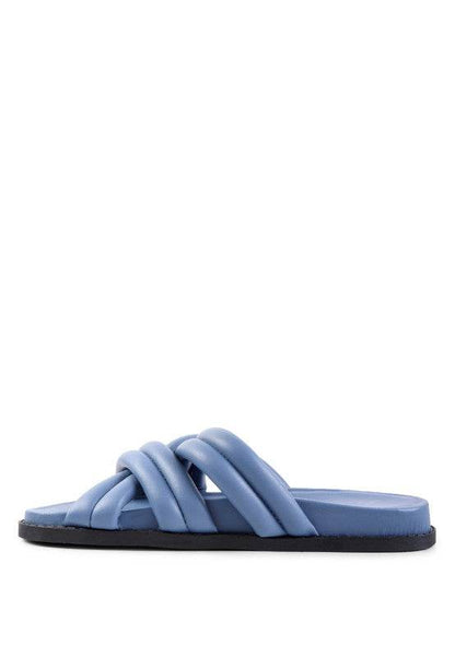 TORA QUILTED STRAP SLIDER FLATS - Shop Style & More | Fresh Looks, Everyday Deals & Free Shipping