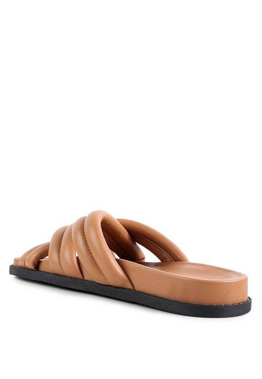 TORA QUILTED STRAP SLIDER FLATS - Shop Style & More | Fresh Looks, Everyday Deals & Free Shipping