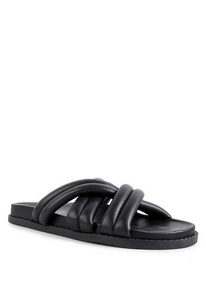 TORA QUILTED STRAP SLIDER FLATS - Shop Style & More | Fresh Looks, Everyday Deals & Free Shipping