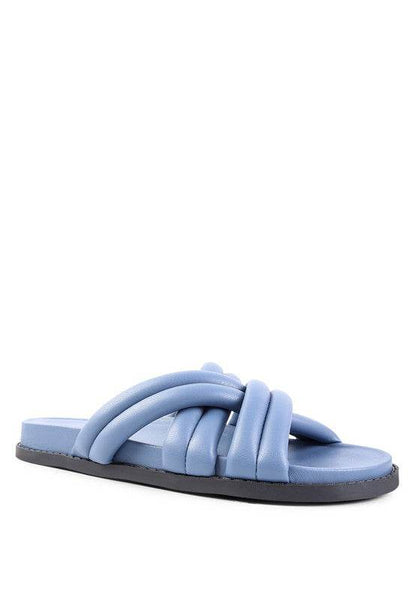 TORA QUILTED STRAP SLIDER FLATS - Shop Style & More | Fresh Looks, Everyday Deals & Free Shipping