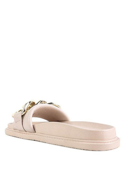 ONYX METAL CHAIN SLIDER FLATS - Shop Style & More | Fresh Looks, Everyday Deals & Free Shipping