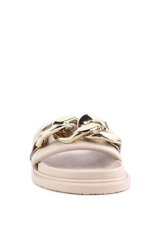 ONYX METAL CHAIN SLIDER FLATS - Shop Style & More | Fresh Looks, Everyday Deals & Free Shipping