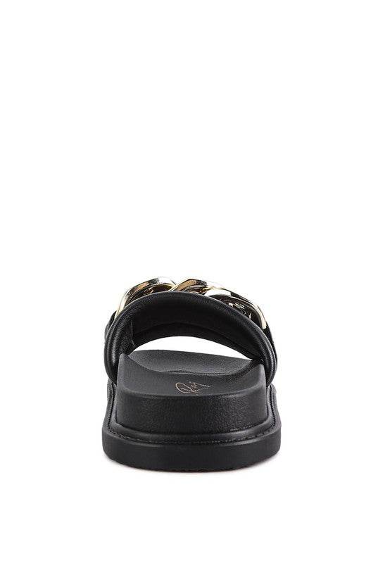 ONYX METAL CHAIN SLIDER FLATS - Shop Style & More | Fresh Looks, Everyday Deals & Free Shipping