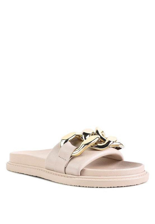 ONYX METAL CHAIN SLIDER FLATS - Shop Style & More | Fresh Looks, Everyday Deals & Free Shipping