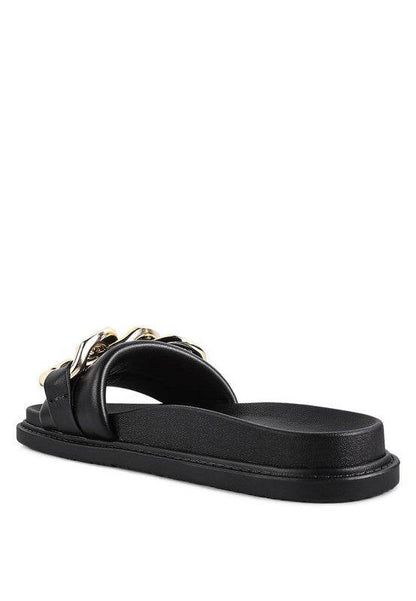 ONYX METAL CHAIN SLIDER FLATS - Shop Style & More | Fresh Looks, Everyday Deals & Free Shipping