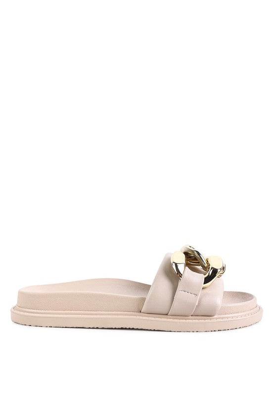 ONYX METAL CHAIN SLIDER FLATS - Shop Style & More | Fresh Looks, Everyday Deals & Free Shipping