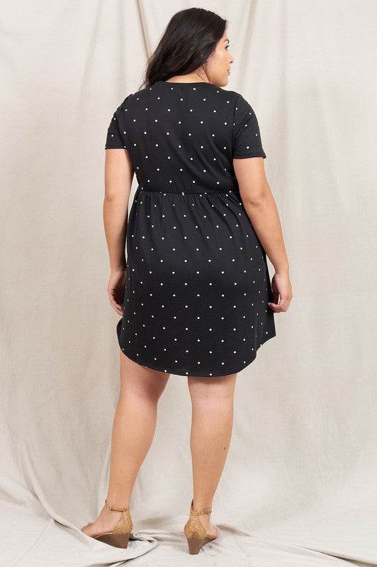 Short Sleeve Polka Dot Mini Dress - Shop Style & More | Fresh Looks, Everyday Deals & Free Shipping