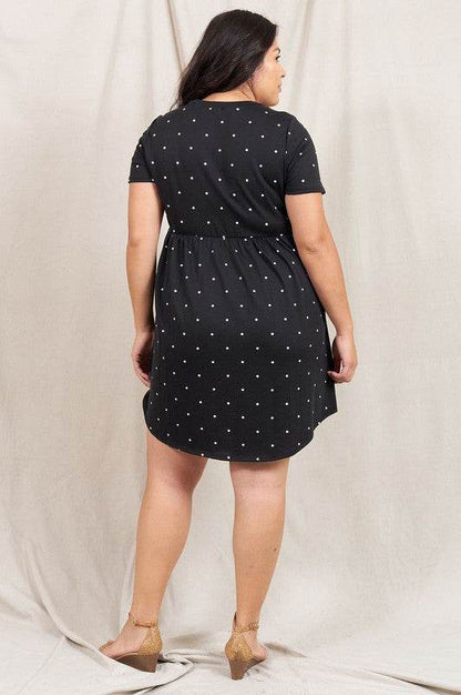 Short Sleeve Polka Dot Mini Dress - Shop Style & More | Fresh Looks, Everyday Deals & Free Shipping