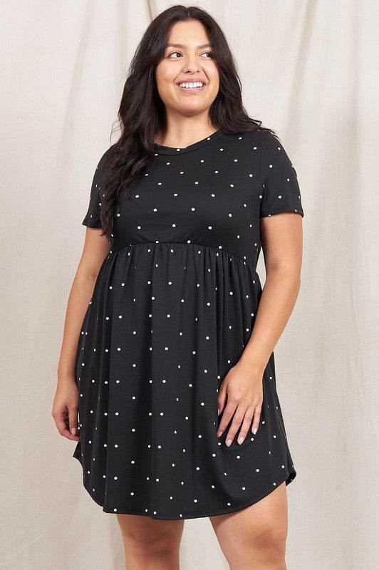 Short Sleeve Polka Dot Mini Dress - Shop Style & More | Fresh Looks, Everyday Deals & Free Shipping