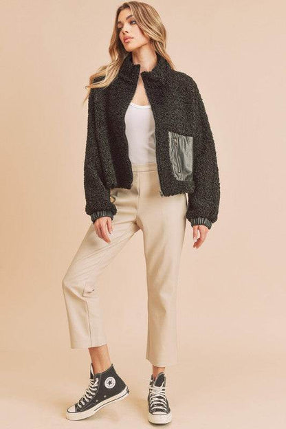Penny Vegan Sherpa Jacket - Shop Style & More | Fresh Looks, Everyday Deals & Free Shipping