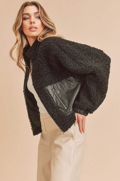 Penny Vegan Sherpa Jacket - Shop Style & More | Fresh Looks, Everyday Deals & Free Shipping