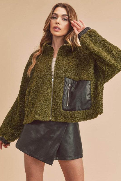 Penny Vegan Sherpa Jacket - Shop Style & More | Fresh Looks, Everyday Deals & Free Shipping