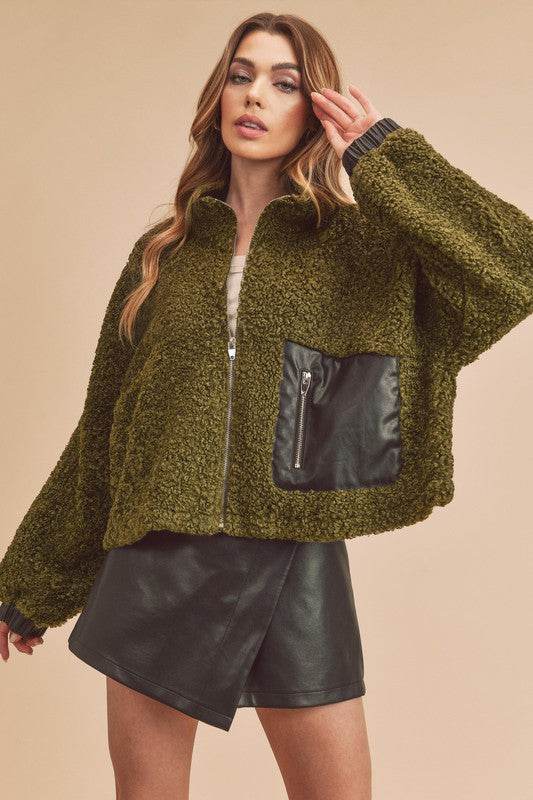 Penny Vegan Sherpa Jacket - Shop Style & More | Fresh Looks, Everyday Deals & Free Shipping