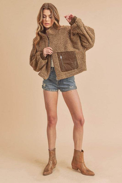 Penny Vegan Sherpa Jacket - Shop Style & More | Fresh Looks, Everyday Deals & Free Shipping