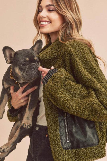 Penny Vegan Sherpa Jacket - Shop Style & More | Fresh Looks, Everyday Deals & Free Shipping