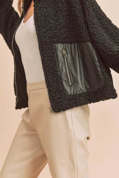 Penny Vegan Sherpa Jacket - Shop Style & More | Fresh Looks, Everyday Deals & Free Shipping