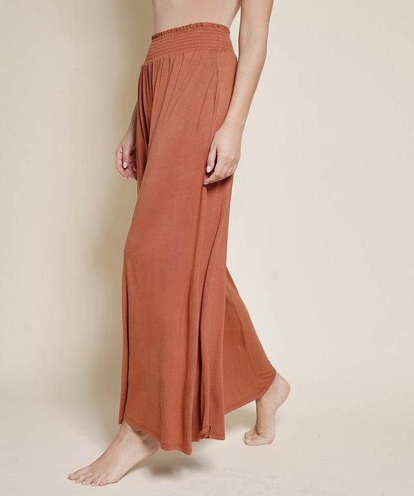 SMOCK ELASTIC WAIST MAXI PALAZZO - Shop Style & More | Fresh Looks, Everyday Deals & Free Shipping