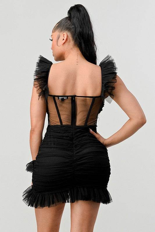BE ADORABLE RUFFLE MINI DRESS - Shop Style & More | Fresh Looks, Everyday Deals & Free Shipping