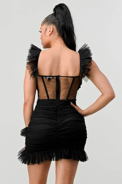 BE ADORABLE RUFFLE MINI DRESS - Shop Style & More | Fresh Looks, Everyday Deals & Free Shipping