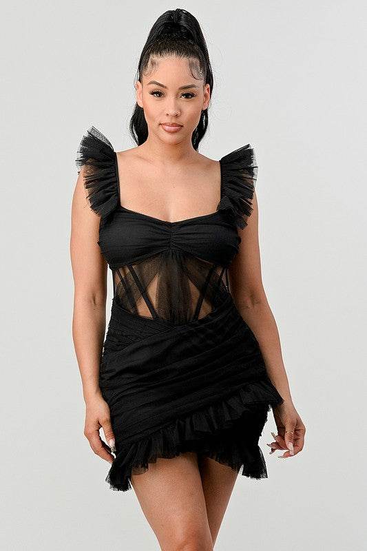BE ADORABLE RUFFLE MINI DRESS - Shop Style & More | Fresh Looks, Everyday Deals & Free Shipping