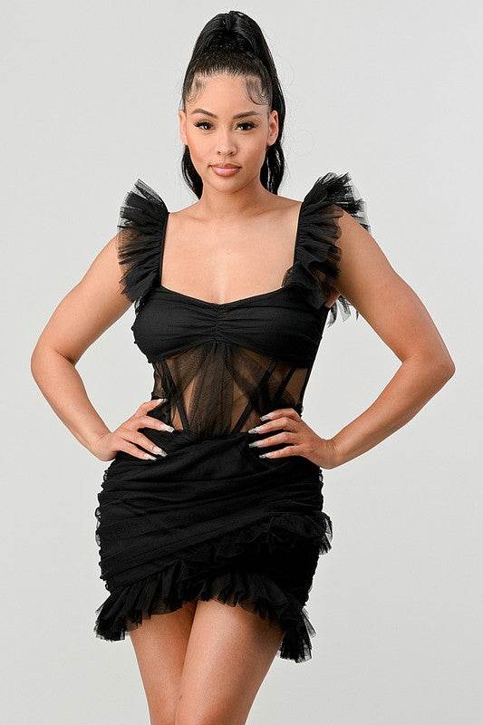BE ADORABLE RUFFLE MINI DRESS - Shop Style & More | Fresh Looks, Everyday Deals & Free Shipping