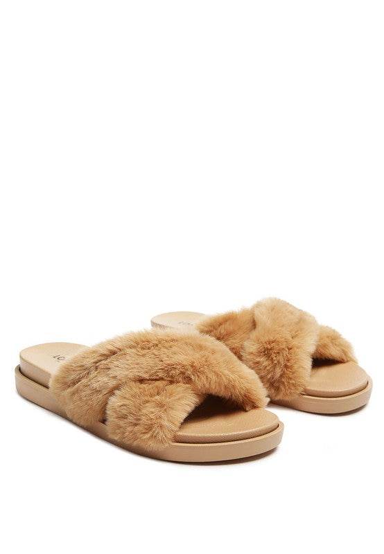 HOMEY FUR SLIP-ON FLATS - Shop Style & More | Fresh Looks, Everyday Deals & Free Shipping
