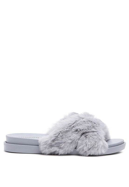 HOMEY FUR SLIP-ON FLATS - Shop Style & More | Fresh Looks, Everyday Deals & Free Shipping