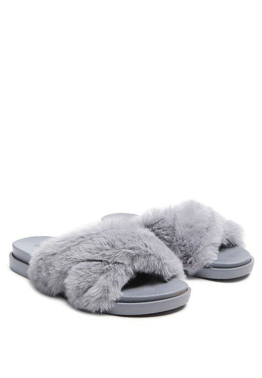 HOMEY FUR SLIP-ON FLATS - Shop Style & More | Fresh Looks, Everyday Deals & Free Shipping