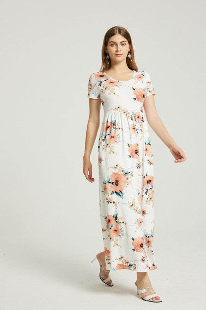 Womens Summer Casual Floral Maxi Dress With Pocket - Shop Style & More | Fresh Looks, Everyday Deals & Free Shipping