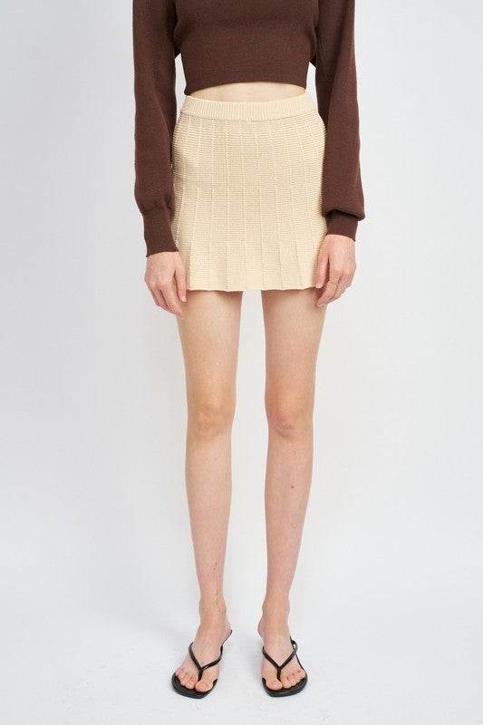 PLEATED MINI SKIRT WITH ELASTIC WAISTBAND - Shop Style & More | Fresh Looks, Everyday Deals & Free Shipping