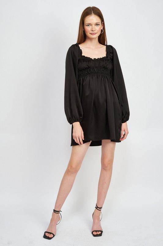 BABY DOLL MINI DRESS WITH RUFFLE DETAIL - Shop Style & More | Fresh Looks, Everyday Deals & Free Shipping