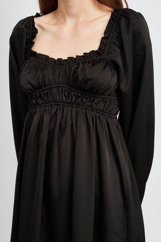 BABY DOLL MINI DRESS WITH RUFFLE DETAIL - Shop Style & More | Fresh Looks, Everyday Deals & Free Shipping