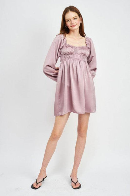BABY DOLL MINI DRESS WITH RUFFLE DETAIL - Shop Style & More | Fresh Looks, Everyday Deals & Free Shipping