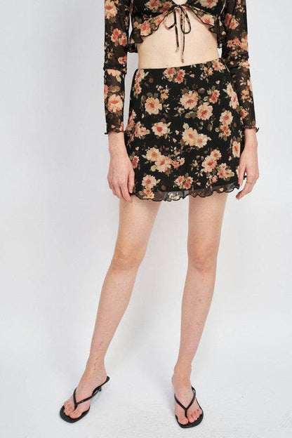 FLORAL MESH MINI SKRT - Shop Style & More | Fresh Looks, Everyday Deals & Free Shipping