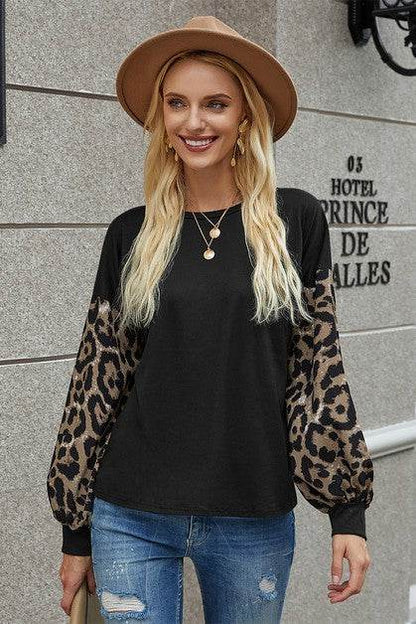 Crew Neck Puff Sleeve Solid Top - Shop Style & More | Fresh Looks, Everyday Deals & Free Shipping