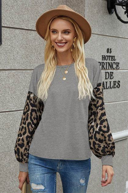 Crew Neck Puff Sleeve Solid Top - Shop Style & More | Fresh Looks, Everyday Deals & Free Shipping