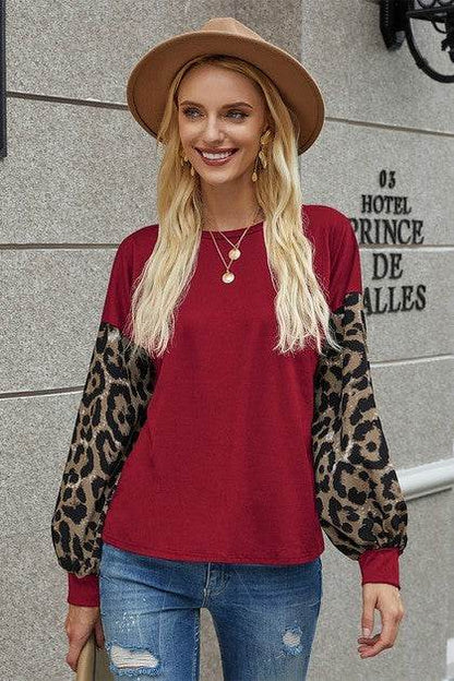 Crew Neck Puff Sleeve Solid Top - Shop Style & More | Fresh Looks, Everyday Deals & Free Shipping