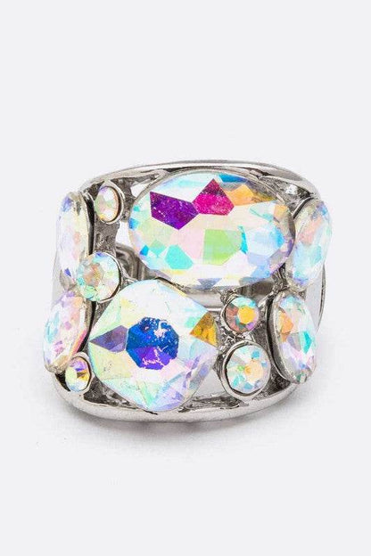 Bejewel Crystal Statement Stretch Ring - Shop Style & More | Fresh Looks, Everyday Deals & Free Shipping