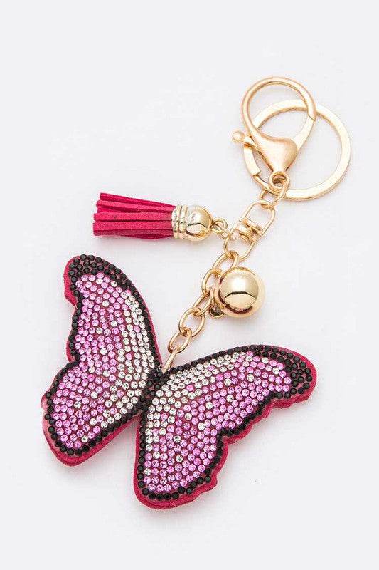 Rhinestone Butterfly Pillow Key Chain - Shop Style & More | Fresh Looks, Everyday Deals & Free Shipping