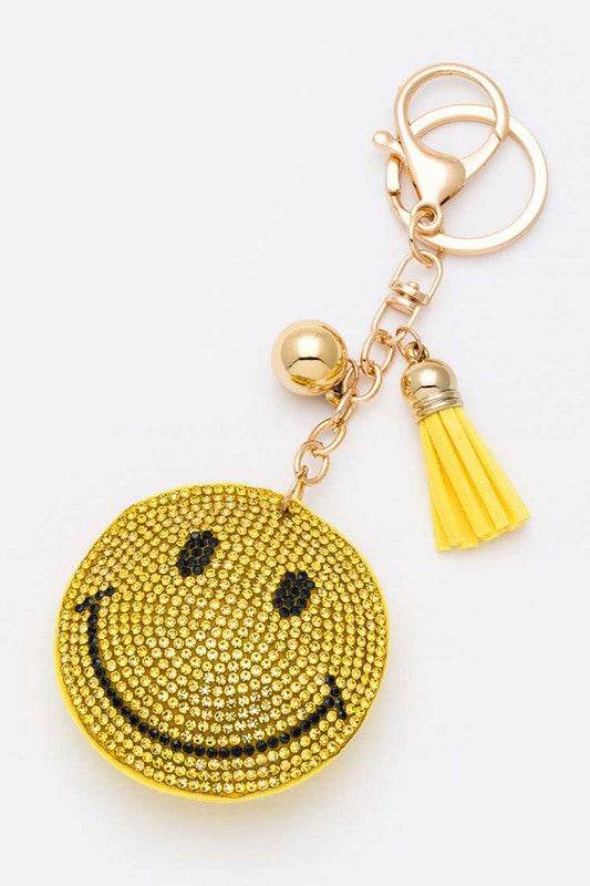 Rhinestone Smiley Face Pillow Key Chain - Shop Style & More | Fresh Looks, Everyday Deals & Free Shipping