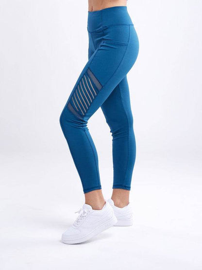 High-Waisted Workout Leggings with Mesh Panels - Shop Style & More | Fresh Looks, Everyday Deals & Free Shipping