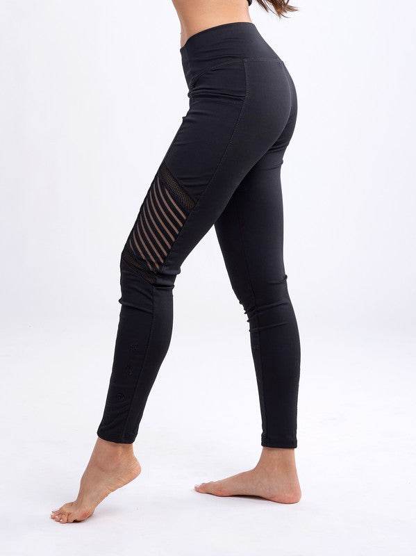 High-Waisted Workout Leggings with Mesh Panels - Shop Style & More | Fresh Looks, Everyday Deals & Free Shipping