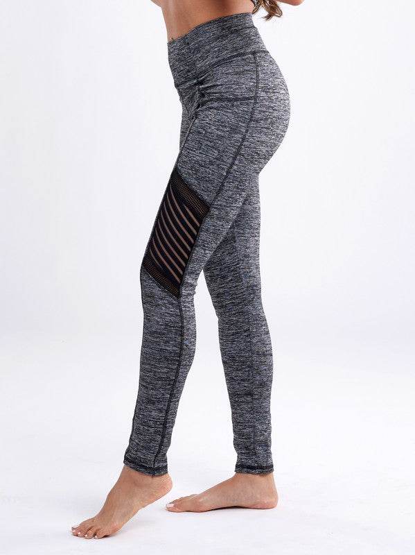 High-Waisted Workout Leggings with Mesh Panels - Shop Style & More | Fresh Looks, Everyday Deals & Free Shipping