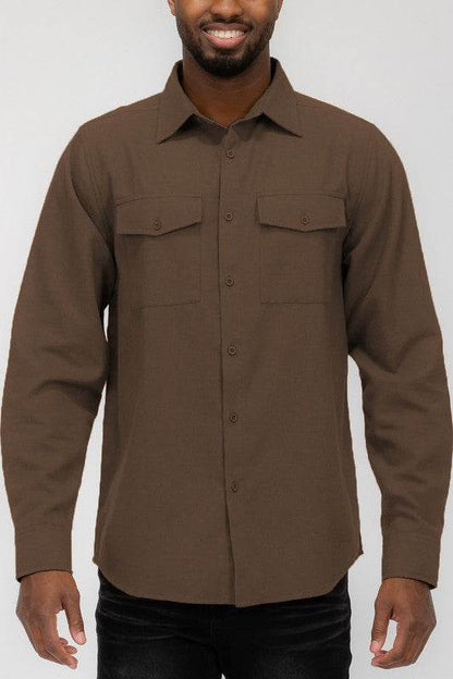 Weiv Mens Solid Flannel Shirt - Shop Style & More | Fresh Looks, Everyday Deals & Free Shipping