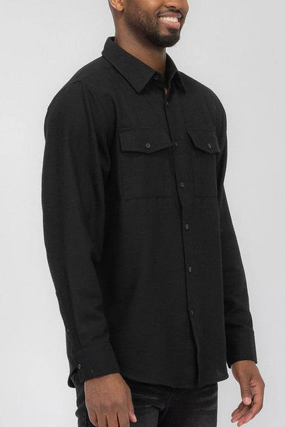 Weiv Mens Solid Flannel Shirt - Shop Style & More | Fresh Looks, Everyday Deals & Free Shipping