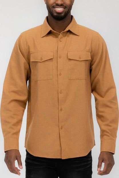 Weiv Mens Solid Flannel Shirt - Shop Style & More | Fresh Looks, Everyday Deals & Free Shipping